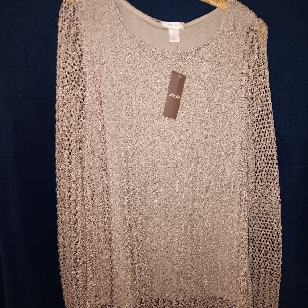 Woven Gold! Chico's Elegant, Lined Women's Blouse